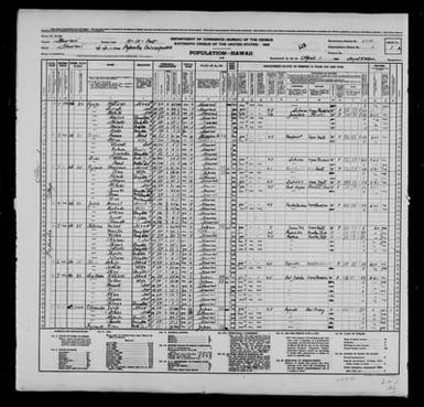 1940 Census Population Schedules - Hawaii - Hawaii County - ED 1-11