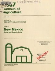 1987 census of agriculture, pt.31-New Mexico