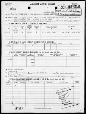 VMSB-245 - ACA Report # 247 â Reconnaissance, bombing & strafing targets in the Yap Area, Carolines on 6/11/45