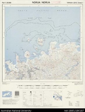 Fiji, Vanua Levu, Ndrua Ndrua, Series: X754, Sheet 1, 1961, 1:50 000