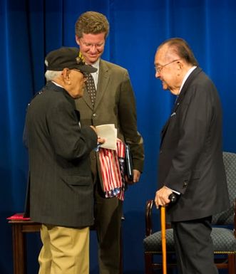 Asian American and Pacific Islanders (AAPI) Heritage event at HUD headquarters, with Hawaii Senator Daniel Inouye and Washington, D.C. television news anchor Eun Yang [among the guest speakers,] and Secretary Shaun Donovan and Deputy Secretary Ron Sims [among the HUD senior officials on hand]