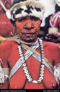 Portrait of the first Febi woman to travel beyond her territory to the Highlands