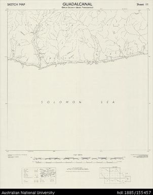 Solomon Islands, British Solomon Islands Protectorate, Guadalcanal, Series: D.C.S. (Misc) 91 (Sketch), Sheet 11, 1955, 1:50 000