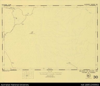 Papua New Guinea, Kaugel SW, Survey Index 30, 1:50 000, 1973