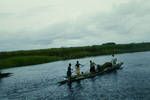 Fishing party in canoe, Balimo, New Guinea