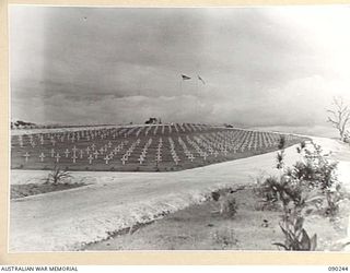 MUNDA, NEW GEORGIA. 1945-03-27. A GENERAL VIEW OF THE AMERICAN AND NEW ZEALAND CEMETERY AT MUNDA