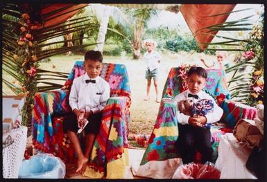 After haircutting ceremony, Mauke, the Cook Islands