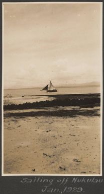 Yacht off Nukulau Island, Fiji, January 1929