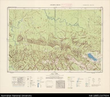 Indonesia, Western New Guinea, Amaroe-Meer, Series: Nederlands-Nieuw-Guinea, Sheet 8-F, 1957, 1:100 000