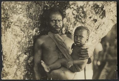 Father and child, Santa Maria, Vanuatu,