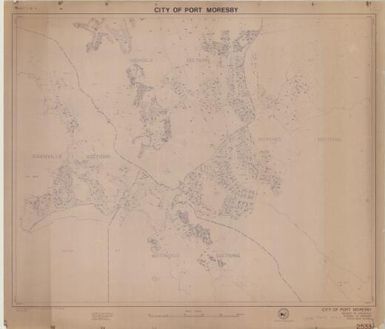 City of Port Moresby : milinch of Granville, fourmil of Moresby, Papua New Guinea / drawn by Dept. of Lands Surveys and Mines