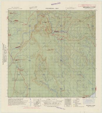 New Britain, provisional map (Bergberg River , overprinted)