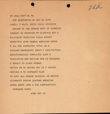 [Folder 094] American Samoa - Telegrams