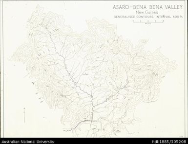 Asaro Bena Bena Valley map