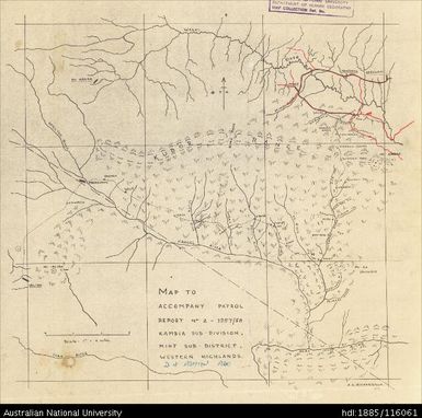 Papua New Guinea, Western Highlands, Minj Sub-district Kambia Sub-division, 1958, 1:253 440