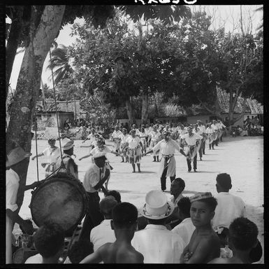 Drum dance by the people of Tauhunu village, Manihiki, Cook Islands