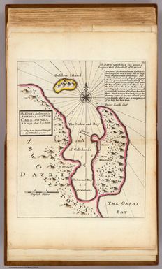 The Scots settlement in America called New Caledonia. A.D. 1699. Lat. 8-30 North. According to an original draught. By H. Moll Geographer. (Printed and sold by Tho: Bowles next ye Chapter House in St. Pauls Church yard, & I. Bowles at the Black Horse in Cornhill, 1736?)