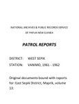 Patrol Reports. West Sepik District, Vanimo, 1961 - 1962