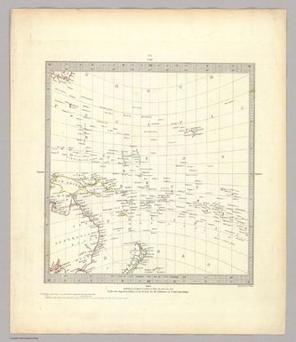 (World on gnomonic projection. III. Polynesia) . No.3. Published by Baldwin & Cradock, 47 Paternoster Row June 1831. Under the superintendence of the Society for the Diffusion of Useful Knowledge. Engraved by J. & C. Walker.