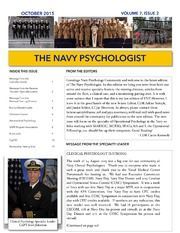 The Navy Psychologist Vol. 7, Iss. 2, October 2015