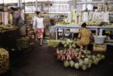 French Polynesia, people shopping at Papeete market