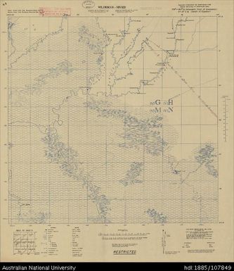 Indonesia, Papua, Netherlands Indies, Wildeman-Rivier, 1943, 1:250 000