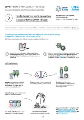 3. How to choose your waste management technology to treat COVID-19 waste factsheet