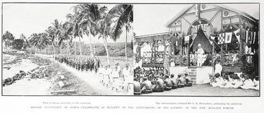 British Occupation of Samoa Celebrated At Mulinuu on the Anniversary of the Landing of the New Zealand Forces