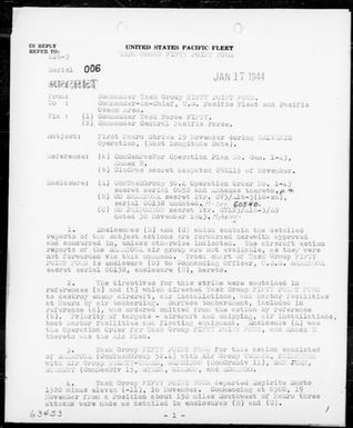 COMTASK-GROUP 50.4 - Action Report, First Nauru Strike, 19 November 1943, During Galvanic Op