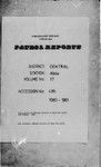 Patrol Reports. Central District, Abau, 1960-1961