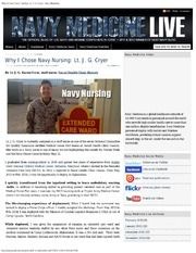 Why I Chose Navy Nursing: Lt. (jg) Cryer