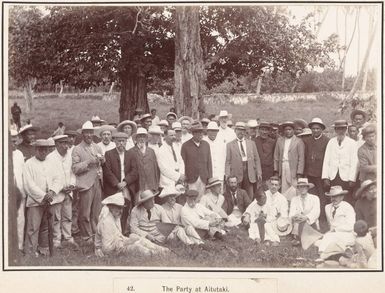 The New Zealand Parliamentary party at Aitutaki, Cook Islands, 1903