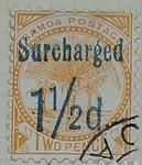 Stamp: Samoan One and a half Pence