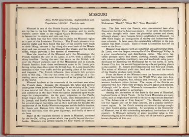 (Text Page) Missouri.