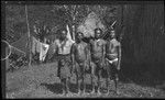 Mafulu men and child of Deva Deva village, in mountains of Central Province