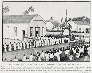 Ceremonial opening of the Tongan Parliament by the ruling Queen