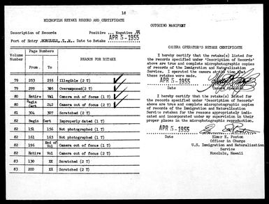 Volume 80: Immigration Service Forms, March 30, 1928 - July 10, 1928