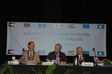 [Assignment: 48-DPA-09-29-08_SOI_K_Isl_Conf_PM] Insular Areas Health Summit [("The Future of Health Care in the Insular Areas: A Leaders Summit") at the Marriott Hotel in] Honolulu, Hawaii, where Interior Secretary Dirk Kempthorne [joined senior federal health officials and leaders of the U.S. territories and freely associated states to discuss strategies and initiatives for advancing health care in those communities.] [48-DPA-09-29-08_SOI_K_Isl_Conf_PM_DOI_0683.JPG]