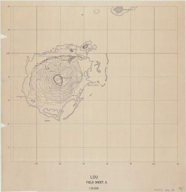 [Admiralty Islands 1:20,000 field sheet] (Lou field sheet 5)