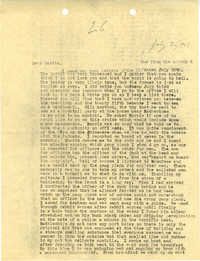 Letter from Sidney Jennings Legendre, July 25, 1943