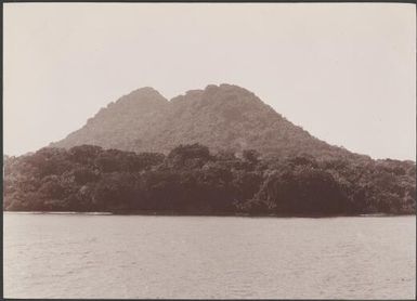 Mota viewed from sea, Banks Islands, 1906 / J.W. Beattie