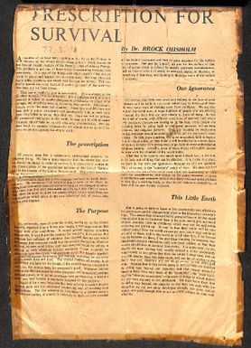 Prescription for survival