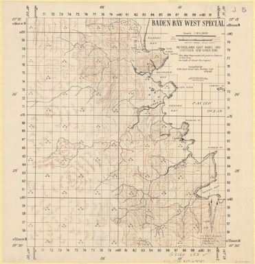 Baden Bay west special / compiled by 2/1st Aust. Army Topo. Survey Coy. ; reproduced by 69th Engr. Co. (Top) detachment