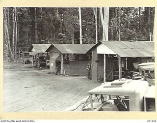 LAE, NEW GUINEA. 1944-03-24. THE MECHANICAL EQUIPMENT SHOP, SERVICE SHOP, MACHINE SHOP AND SAWMILL AT 2ND MECHANICAL EQUIPMENT WORKSHOP, AUSTRALIAN ELECTRICAL AND MECHANICAL ENGINEERS