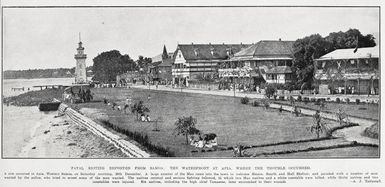 Fatal rioting reported from Samoa: the waterfront at Apia, where the trouble occurred