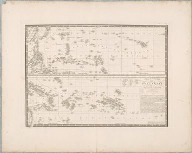 Carte particuliere de la Polynesie, (partie de l' Oceanie) redigee par A. Brue, Geographe du Roi