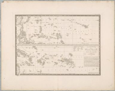 Carte particuliere de la Polynesie, (partie de l' Oceanie) redigee par A. Brue, Geographe du Roi