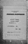 Patrol Reports. Manus District, Manus, 1950 - 1952