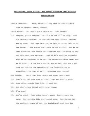 Oral History Interview with Rex Barber and Louis Kittel