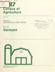 1987 census of agriculture, pt.45- Vermont